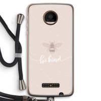 Be(e) kind: Motorola Moto Z Force Transparant Hoesje met koord