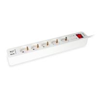 Equip 245554, 5-outlet power strip with 2x usb, 5x ac outlet(s) indoor, type f, 1.5 mm², 1.8 m