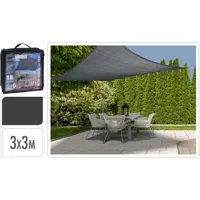 SCHADUWDOEK 3 X 3M DONKERGRIJS