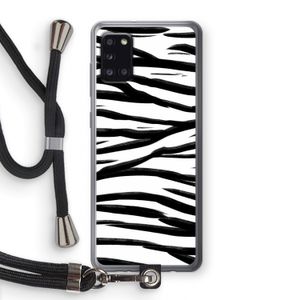 Zebra pattern: Samsung Galaxy A31 Transparant Hoesje met koord