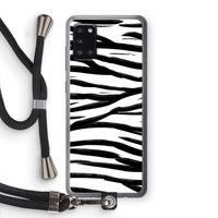 Zebra pattern: Samsung Galaxy A31 Transparant Hoesje met koord