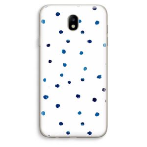 Blauwe stippen: Samsung Galaxy J7 (2017) Transparant Hoesje