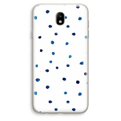 Blauwe stippen: Samsung Galaxy J7 (2017) Transparant Hoesje