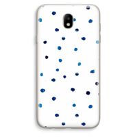 Blauwe stippen: Samsung Galaxy J7 (2017) Transparant Hoesje