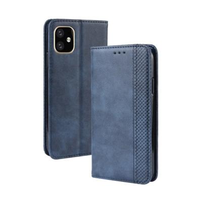Magnetische Buckle retro Crazy Horse textuur horizontale Flip lederen case voor Apple iPhone 11 Pro Max met houder & kaartsleuven & fotolijstjes (bla