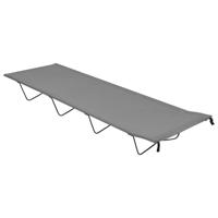 Campingbed 180x60x19 cm oxford stof en staal grijs