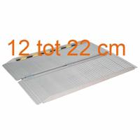 Opvouwbare aluminium oprijplaat 12 tot 22 cm | Kies uw afmeting : Breedte 72 cm