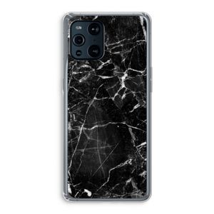 Zwart Marmer 2: Oppo Find X3 Transparant Hoesje