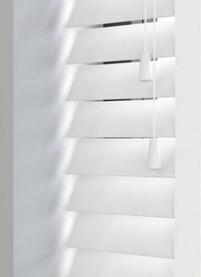 Baseline houten jaloezie met ladderband - wit