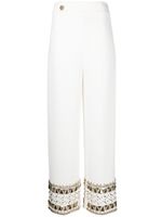 Philipp Plein pantalon Cady à détails de clous - Blanc - thumbnail