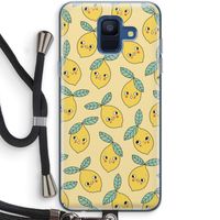 Citroenen: Samsung Galaxy A6 (2018) Transparant Hoesje met koord