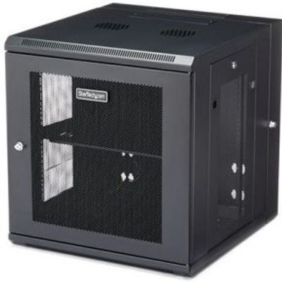 StarTech.com RK1224WALHM Wall mounted rack 12U 90kg Zwart rack