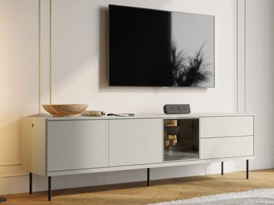 Tv-meubel EMPIRO 3 deuren 2 lades 194 cm kasjmier met led