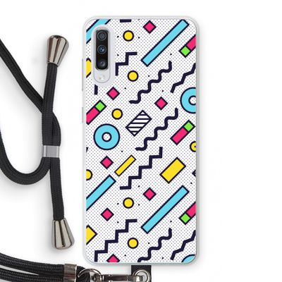 8-bit N°8: Samsung Galaxy A70 Transparant Hoesje met koord