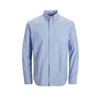 JACK & JONES PREMIUM gemêleerd slim fit overhemd JPRBLUBROOK cashmere blue - thumbnail