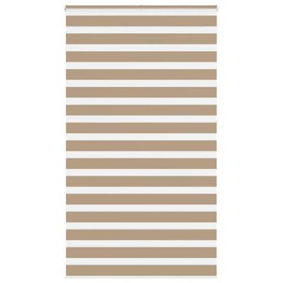 VidaXL Zebra blind 130x230 cm stofbreedte 125,9 cm polyester zandbruin