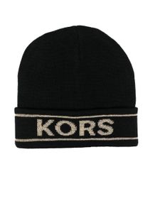 Michael Kors Kids bonnet à logo en intarsia - Noir