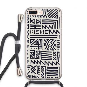 Marrakech print: iPhone 8 Plus Transparant Hoesje met koord