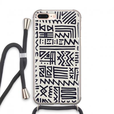 Marrakech print: iPhone 8 Plus Transparant Hoesje met koord