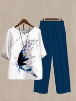 Butterfly Loose Casual Two-Piece Set - thumbnail
