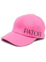 Patou casquette en cachemire et laine mélangés à logo brodé - Rose - thumbnail