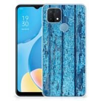OPPO A15 | Bumper Hoesje | Wood Blue
