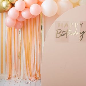 Backdrop streamers Mix it Up Peach Goud