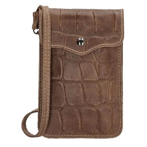 Charm London Phone Bag Elisa Telefoontasje Croco Taupe