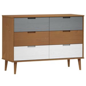 The Living Store MOLDE Ladekast - 113 x 40 x 80 cm - Scandinavisch design - massief grenenhout