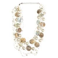 Draad Ketting Parel met Schelp Wit Draad Ketting Parel met Schelp Wit