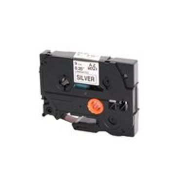 Huismerk Brother TZe-921 Labeltape 9mm Zwart op Zilver