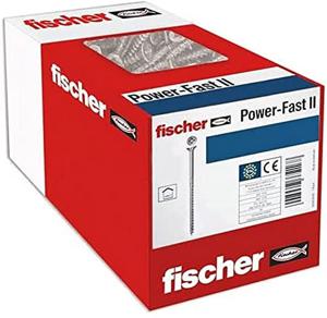 Fischer Power-Fast II 670412 Spaanplaatschroef 5 mm 120 mm Kruiskop Pozidriv Staal Galvanisch verzinkt 30 stuk(s)