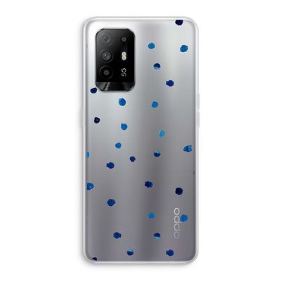 Blauwe stippen: Oppo A94 5G Transparant Hoesje