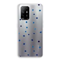 Blauwe stippen: Oppo A94 5G Transparant Hoesje