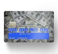 Decoratie stickers creditcard Rekening dollar geld - thumbnail
