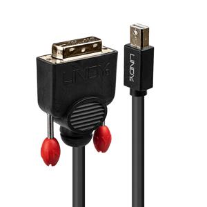 LINDY 41952 DisplayPort-kabel Mini-displayport / DVI Adapterkabel Mini DisplayPort-stekker, DVI-D 18+1-polige stekker 2.00 m Zwart