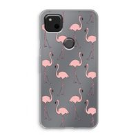 Anything Flamingoes: Google Pixel 4a Transparant Hoesje