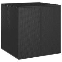 Tuinbox 100x97,5x104 cm polyetheen rattan zwart - thumbnail