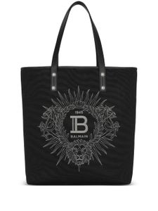 Balmain sac cabas Varsity à logo brodé - Noir