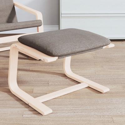 Voetenbank 51x41x40 cm stof taupe
