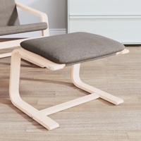 Voetenbank 51x41x40 cm stof taupe