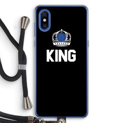 King zwart: Xiaomi Mi Mix 3 Transparant Hoesje met koord