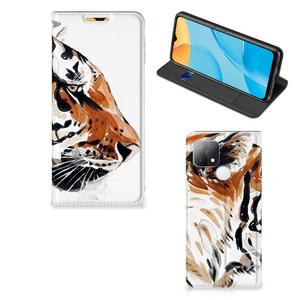 Bookcase OPPO A15 Watercolor Tiger