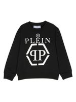 Philipp Plein Junior sweat à logo imprimé - Noir - thumbnail