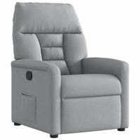 Fauteuil verstelbaar stof lichtgrijs