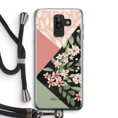 Sweet heaven geometrics: Samsung Galaxy J8 (2018) Transparant Hoesje met koord