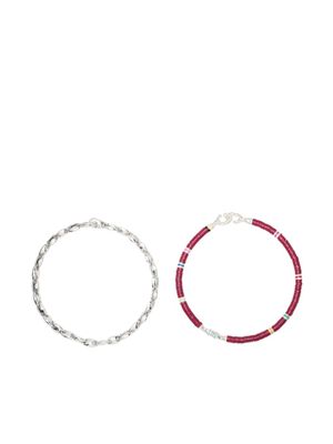 MAOR lot de deux bracelets Neo Ashante - Argent