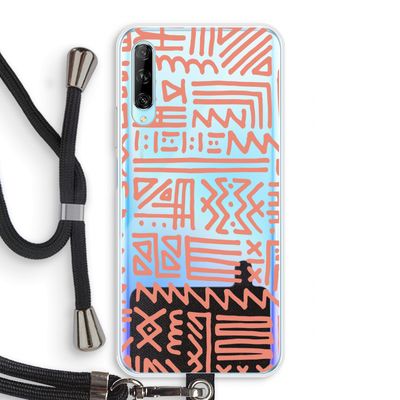 Marrakech Pink: Huawei P Smart Pro Transparant Hoesje met koord