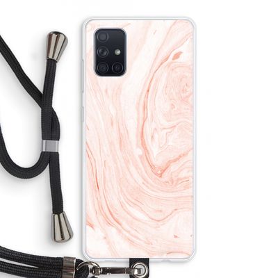 Peach bath: Samsung Galaxy A71 Transparant Hoesje met koord