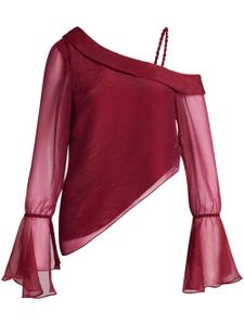 Aje blouse asymétrique à une épaule - Rouge